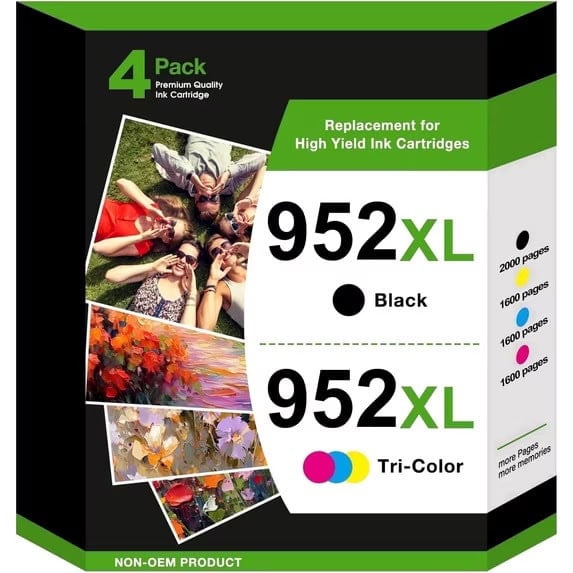 952 XL Ink Cartridges Compatible for HP 952XL Ink Cartridges for HP OfficeJet Pro 7720, 7740, 8210, 8710, 8720, 8730, 8740 Series