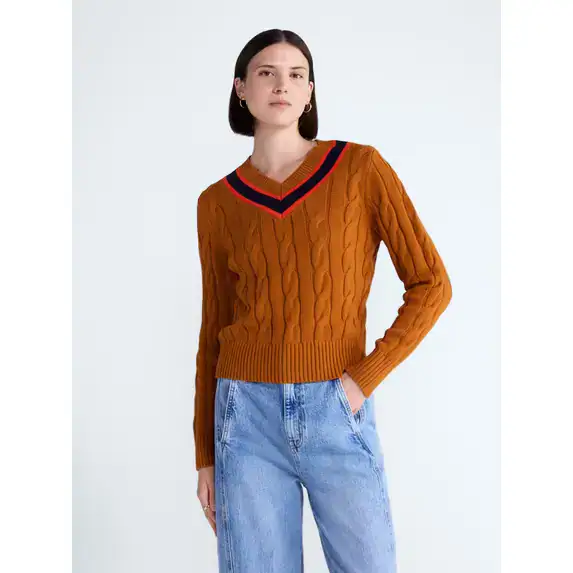 Free Assembly Women's and Women's Plus Cotton Cable Knit Sweater, Midweight, Sizes XS-4X