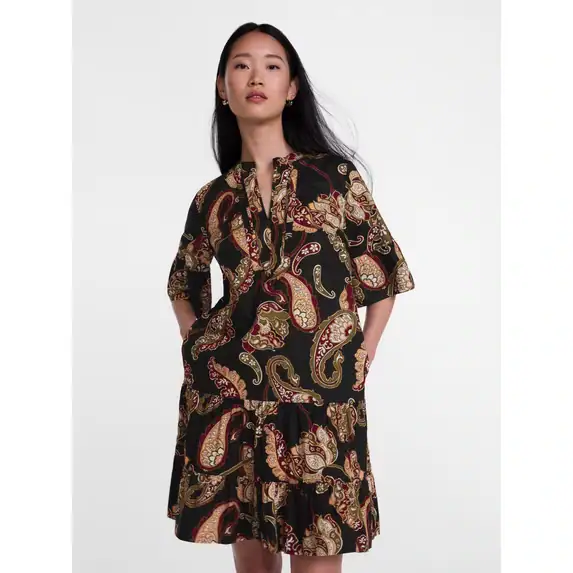 Scenario Women's and Women's Plus V Neck Mini Dress with Flutter Sleeves, Sizes XS-4X