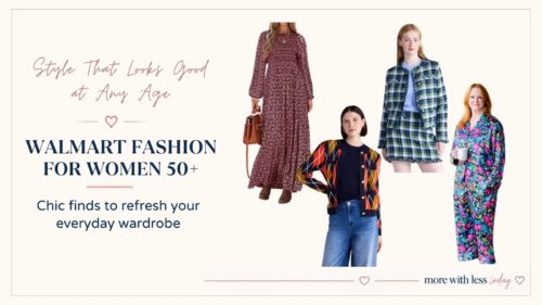 Chic Walmart fashion for women 50 and over featuring modern and timeless clothing ideas for an ageless wardrobe.