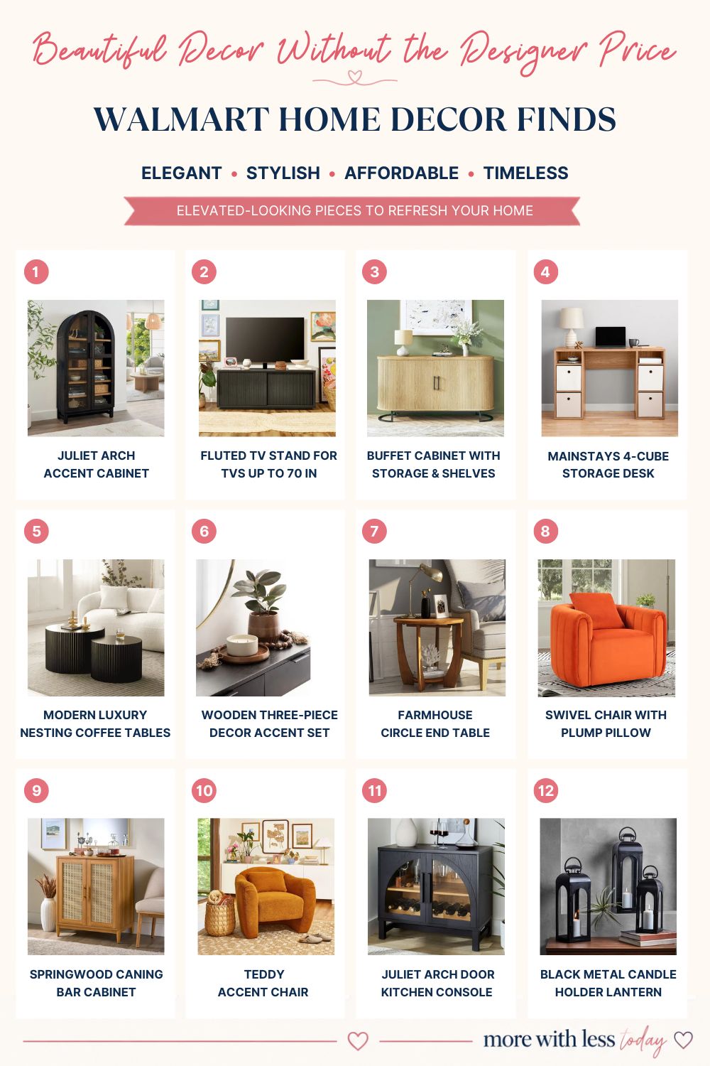 Walmart home decor finds that look high-end, featuring elegant and affordable pieces for creating a stylish, polished home.