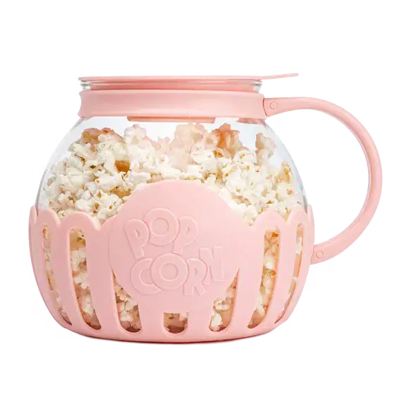 Paris Hilton Microwave Popcorn Popper, Dishwasher Safe, 3.3-Quart, Pink